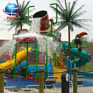 Al aire libre grandes salpicaduras dual toboganes Parque niños + proyectos Water Park para los niños - Product Image 1