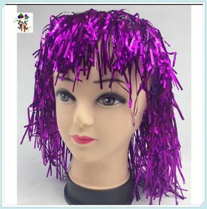 Perruques de carnaval violet courtes, <span class=keywords><strong>pas</strong></span> <span class=keywords><strong>cher</strong></span> Mardi Gras, HPC-1980 - Product Image 3