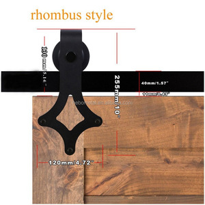 2 m Aucun Joint Coulissant de Grange Quincaillerie De <span class=keywords><strong>Porte</strong></span> Piste Ensemble Kit Intérieur Placard Rouleaux - Product Image 4