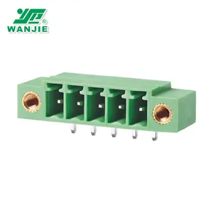 3.5mm 3.81mm pitch male pluggable terminal block connector 90 degree WJ15EDGRM-3.5/3.81