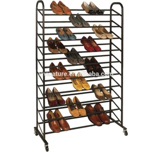 10 Lớp 50 Cặp Cán Giày <span class=keywords><strong>Rack</strong></span>, Kim Loại Mạnh Mẽ Giày Kệ Với Không Trượt Thanh - Product Image 2
