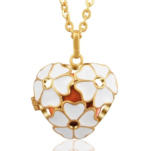 Merryshine 18 K Or Bijoux Daisy Fleur <span class=keywords><strong>Perle</strong></span> Cristal Collier Ange Appelant Pendentif Chaîne - Product Image 1
