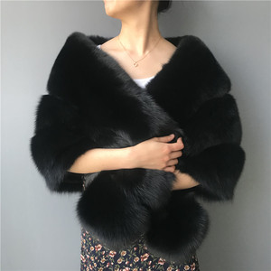 Luxus Aussehen Hochwertige Großhandel Fluffy Real <span class=keywords><strong>Fox</strong></span> Pelz Winter Pelz Schal <span class=keywords><strong>Cape</strong></span> für Frau