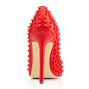 Più il Formato Punta a punta Chaussure Femme Tacchi Alti Rivetto Rosso <span class=keywords><strong>Scarpe</strong></span> Da <span class=keywords><strong>Sposa</strong></span> Da <span class=keywords><strong>Sposa</strong></span> <span class=keywords><strong>Per</strong></span> Le Donne - Product Image 5