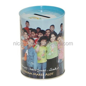 Promozione regalo salvadanaio contenitori in metallo salvadanaio rotondo barattolo di latta personalizzato per soldi - Product Image 2