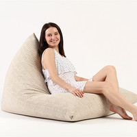 Modernes Handwerk bequeme Entspannung Freizeit Dreieck Sitzsack Sofa Wohnzimmer nach Hause für Erwachsene, um Druck Sitzsack Stuhl zu entlasten
