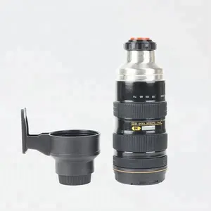 600Ml Rvs Thermos Camera Cup Lens Mok Met Handvat