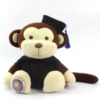 2019 nuovo tipo di regalo di laurea medico peluche orso scimmia, scimmia di peluche giocattoli
