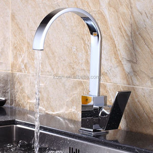 Modern High Quality Brass Color Kitchen Faucet Single Hole <strong>square</strong> Kitchen Mixer Hot Cold Ceramic Spool Water <strong>Tap</strong> - Product Image 4