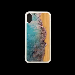 2023 newest stylish real natural bamboo wood cell phone case for iPhone X/iphone XS max