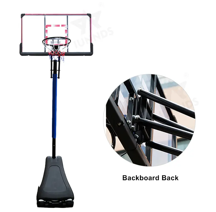 Soporte de baloncesto para entrenamiento de Fitness profesional, canasta portátil de acrílico, aro de bola, 10 pies