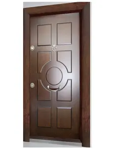 Top Vente Blindé En Acier Porte En Bois Meilleur Porte de Sécurité En Bois Pour Résidentiel - Product Image 1