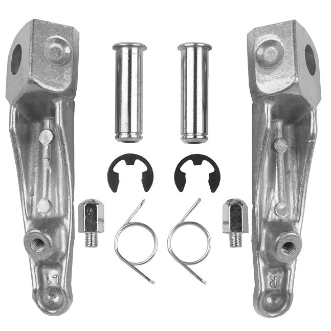 ◆taka◆ TCMT XF-1076 Silver Front Footrest Foot Pegs for Kawasaki ZX-6R