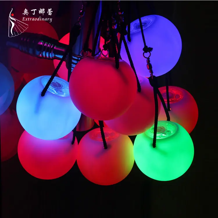 Belly dance led poi thrown belly dance ball LED Glow Poi