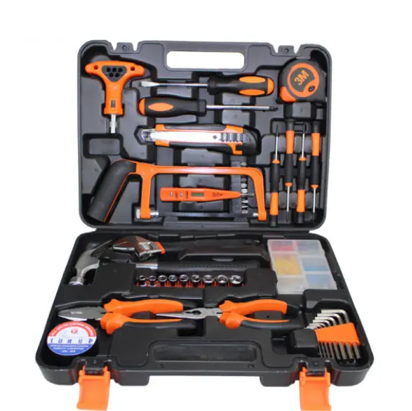 45 stks Tool Set voor Auto Reparatie Algemene Huishoudelijke met Wrench en Plastic ToolBox