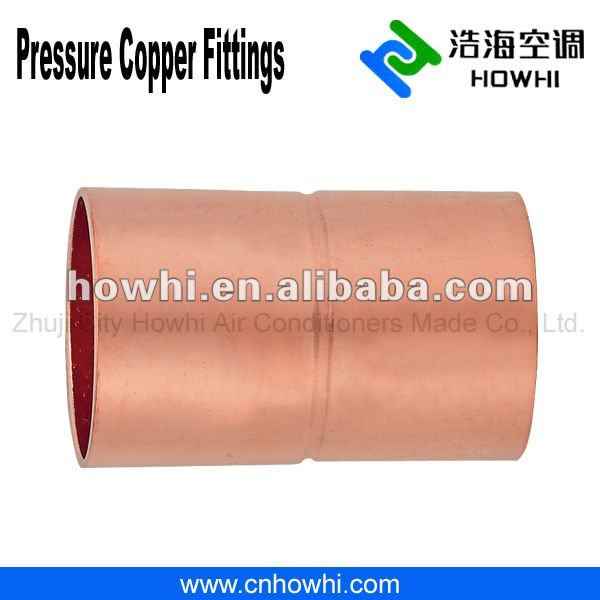 10-Pack 3/8" OD Copper Couplings With Rolled Stop - W01009 / C165-0002, For HVAC & Plumbing