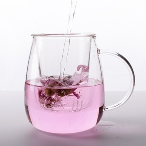360 ml/12 oz borosilicato taza <span class=keywords><strong>de</strong></span> té <span class=keywords><strong>de</strong></span> cristal con infusor y tapa <span class=keywords><strong>para</strong></span> hojas sueltas té y fruta agua - Product Image 3