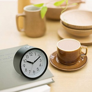 Round Silent Analog <strong>Alarm</strong> <strong>Clock</strong> Reloj Gentle Wake <strong>Increasing</strong> Volume <strong>Light</strong> Functions - Product Image 6