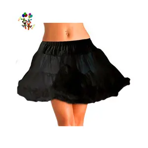 Falda corta de tul para mujer adulta, HPC-1878 de fiesta de baile económica, Color negro