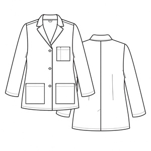 高品質な女性医師向け織物医療用白衣、柔らかく通気性のあるプリントスクラブ、カスタムロゴ入り、<span class=keywords><strong>XL</strong></span>サイズ、OEMモデル - Product Image 3