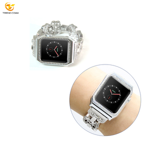 Cinturino con Perline di Diamanti in Alluminio e Acciaio Inossidabile per <span class=keywords><strong>Apple</strong></span> <span class=keywords><strong>Watch</strong></span>, Cassa per Orologio in Metallo di Lusso 2026 Moda in 4 Colori a Tua Scelta - Product Image 6