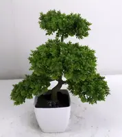 Artificial Podocarpus Bonsai for Home Garden Decoration