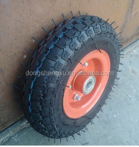 3.00-8 Luftreifen mit Kunststofffelge für Schubkarren, Lenkrollen mit Gummirad, 150 kg Tragfähigkeit - Product Image 2