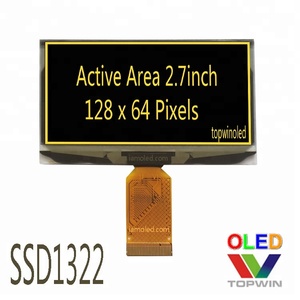 Topwin 2.7 ''2.7 אינץ 2.7 אינץ 128x64 רזולוציה צהוב צבע UG-2864ASYIG01 oled תצוגה עם ssd1322 נהיגה IC רב ממשק - Product Image 5