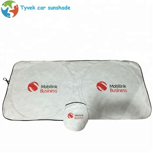 <span class=keywords><strong>Pare</strong></span>-soleil de <span class=keywords><strong>pare</strong></span>-<span class=keywords><strong>brise</strong></span> de voiture blanc tyvek, impression de logo personnalisé, <span class=keywords><strong>pare</strong></span>-soleil de fenêtre de voiture - Product Image 5