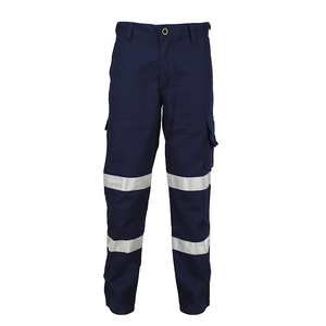 100% cotone ignifugo nastro riflettente sicurezza pantaloni da lavoro da uomo - Product Image 1