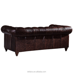 Divano in Pelle Stile <span class=keywords><strong>Antico</strong></span> per Soggiorno DC042# <span class=keywords><strong>Arredamento</strong></span> da Foshan - Product Image 3