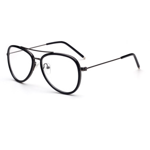 Alta calidad último nuevo modelo metal mujeres hombres piloto aviador Rana forma espectáculo marco óptico - Product Image 5