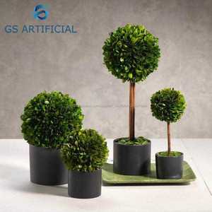 150 cm 125 cm Hauteur <span class=keywords><strong>Bonsai</strong></span> Artificiel <span class=keywords><strong>Buis</strong></span> Artificiel Triple Balle Topiaire Arbres UV En Pot De Plantes - Product Image 4