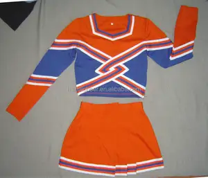 2022 Custom Spandex Cheerleading Long Sleeve Uniforms With Factory Price