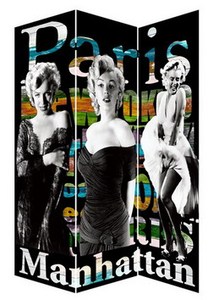 Directo de fábrica Decorativo 3 Panel Lienzo Decorativo Biombo Tabique Antiguo Inglés <span class=keywords><strong>Marilyn</strong></span> <span class=keywords><strong>Monroe</strong></span> - Product Image 4