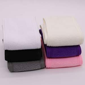 Diadema lavable para maquillaje con logotipo bordado personalizado, diadema ajustable de algodón blanco para Spa - Product Image 5