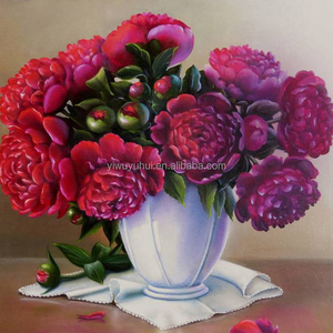 Kit Moderno Fai-da-te per Pittura Artistica con Cristalli per Adulti, Ingrosso Fabbrica, Fiori Rossi, Tela per Diamond Art, Base di Supporto Yihui Arts - Product Image 1