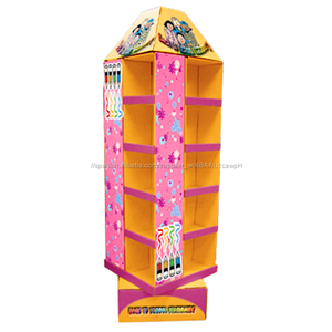 Papel <span class=keywords><strong>pop</strong></span> tiendas Plantilla de visualización pos promoción caja de cartón estante para papelería - Product Image 4