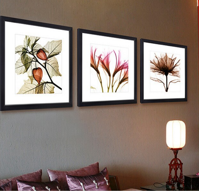 Estilo simple botánico enmarcado arte de la pared para la decoración