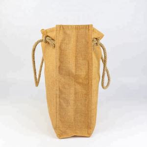 Reusable Natural Eco <strong>Personalised</strong> <strong>Hessian</strong> Jute Shopping <strong>Bags</strong> - Product Image 4