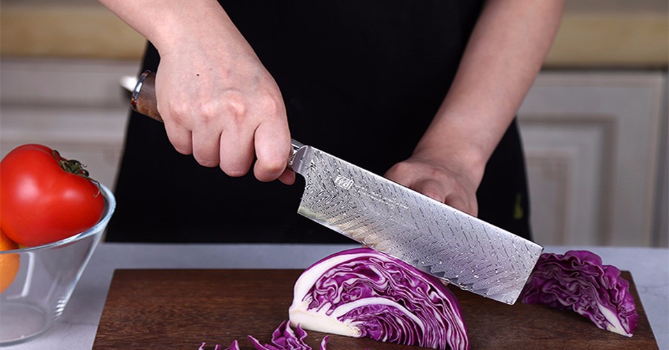 FINDKING AUS-10 Japanese Damascus Steel 7 inch Chef Nakiri Knife Sapele Wood Handle 67 Layers Butcher Cleaver Kitchen Knives