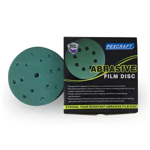 Hot selling sanding discs abrasives car care 6 inch abrasive green film discs waterproof sanding disc