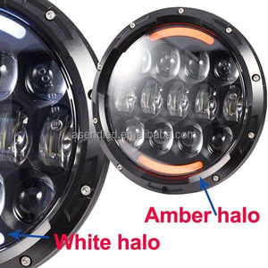 105 w 7 pulgadas LED Lámpara de Faro con Ojo Del Ángel de Halo Azul EMC Para Jeep 97-15 Wrangler JK TJ LJ - Product Image 4