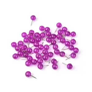 Broches de carte en plastique en forme de boule, 500 pièces, épingles de marquage, perles, en plastique, vente en gros