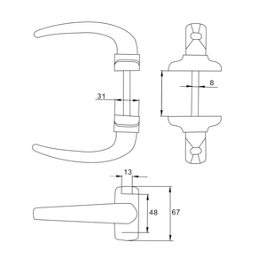 Phụ Kiện Nhôm Nặng Chất Lượng Cao Tay Nắm Cửa Và Cửa Sổ Cho UAE Qatar Kuwait Trung Đông - Product Image 6