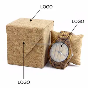 Scatole per orologi in legno di sughero a buon mercato cassa per orologi in legno