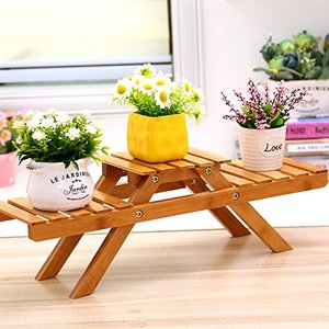En gros en bois plante debout et bambou fleur titulaire rack pot plateau boîte stand - Product Image 2