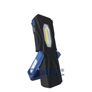 Lampu Kerja Isi Ulang COB LED 3W, Lampu Inspeksi Lampu Tangan USB Saku Kait Baterai Magnetik