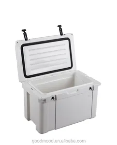 Ningbo factory 50l plastic tailgating cooler box GoodMood for travel and food support oem