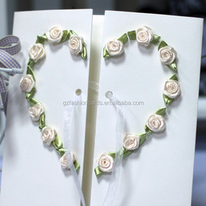 nuovi prodotti da sposa apribile fiore nozze invito romantico con il cuore - Product Image 4
